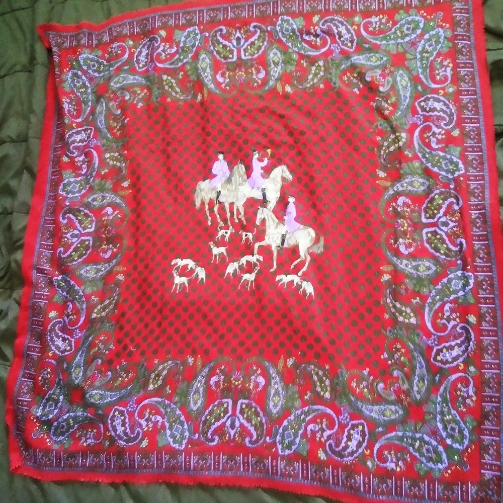 Home Red & Purple Throw Horses